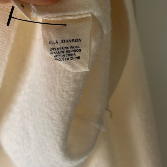 Ulla Johnson $445 Marta Puff Sleeve Cardigan 100% Merino Wool Button Down Crop M - Picture 4 of 6